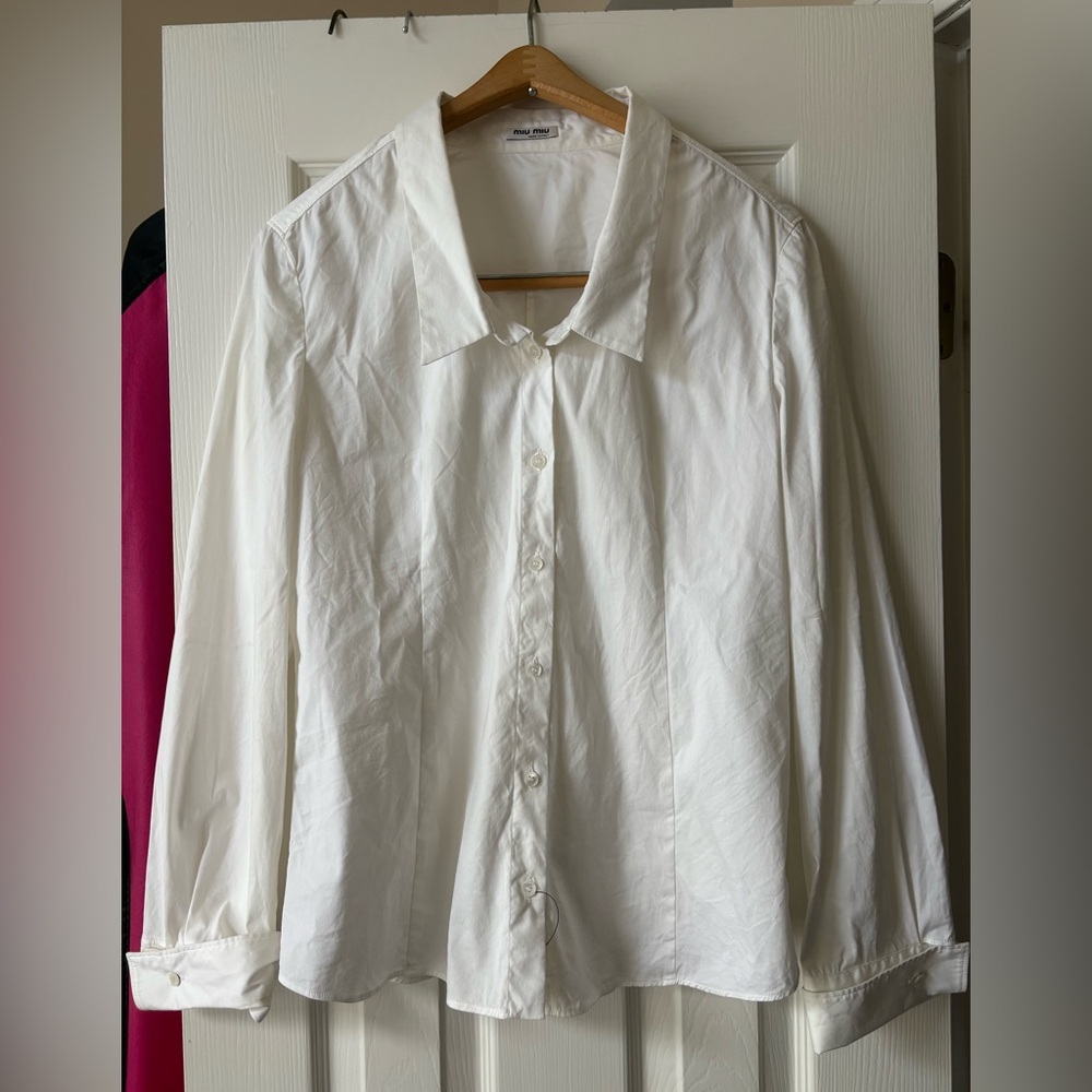 Miu Miu White Button Down Shirt